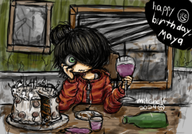 artist:mitchelf birthday bottle cake drawing maya meta:general_fanart milktag_(minor) wine // 786x550 // 222KB