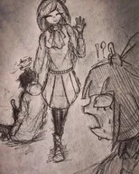 artist:whoo_ooisthis bbwtag coco knocked_out KO maya meta:general_fanart mymy pencil_(medium) shocked smile waving // 864x1080 // 183KB