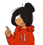 gemtag green_eyes hair_bun hair_covering_eye hair_over_eye hair_over_eye_(maya) hoodie hoodie_strings maya meta:general_fanart unknown_artist white_void // 1236x1305 // 348KB