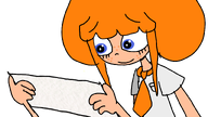 artist:talentless_animator blue_eyes freckles holding_object holding_paper meta:general_fanart mymy orange_hair paper pocket smile tag tiw transparent_background // 1600x900 // 232KB