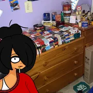 artist:L3m0rm0n ash_tray black_hair box car cigarette cigarette_box cigarette_boxes cigarettes cup dresser english_text green_eyes hair_bun hair_covering_eye hair_over_eye hair_over_eye_(maya) hotwheels jacobfuckingjones license_plate lighter maya meta:general_fanart mirror mug parody pipe sleeveless_undershirt smoking tanktop text undershirt wifebeater // 1080x1080 // 234KB