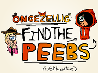 arrow artist:squidytheone black_hair blonde_hair blue_eyes brackets colon dutch_text english_text find_the_peebs frown green_eyes magnifying_glass maya meta:general_fanart mouth_open partially_dyed_hair peeb_in_hoodie text variant:peeb yfke // 472x354 // 61KB