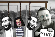 a10 ack adolf_hitler artist:yosack_jaki hanging happy_merchant hitler ilse ilse_abuse irl_background jew kike meta:rijkskunst pointing rope sign text tks // 1052x708 // 124KB