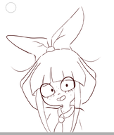 artist:gussywussy bar bow circle cyrcle freckles grey_bar grey_line line meta:general_fanart mymy open_mouth tie white_void // 683x810 // 124KB