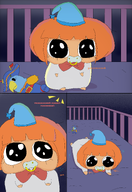 binky comic crib gem kapitein_koek kapitein_koek_plush niggerwiggle night_cap nightcap orange_hair plush plush_body text variant:agugu // 1387x2012 // 1.2MB