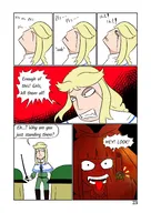 artist:maypachi_hmone baton black_pointer blonde_hair boot boots bow capelet comic cry crying exclamation_mark exclamation_marks freckles hat hebrew_script Hebrew_text looking_up middle_finger onamonapia orange_hair pointer question_mark question_marks ring sob sobbing star_of_david text the_return_comic tongue_out // 1080x1527 // 143KB