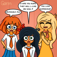 :D artist:garm closed:eyes coco looking_at_viewer maya meta:general_fanart mymy niggerwiggle smiling tagme trio // 2048x2048 // 2.9MB
