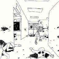 artist:brim black_and_white blood meta:general_fanart mymy school_shooting schoolocaust // 961x956 // 20KB