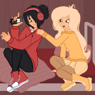 artist:Meowzellig bed coco maya mayas_room music wholesome // 960x960 // 266KB