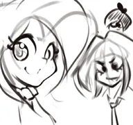 black_and_white coco derp_eyes maya meta:general_fanart mymy sketch // 700x656 // 218KB