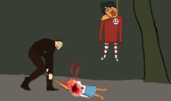 2soyjaks anti_ongezellig baseball_bat bloodshot_eyes chud full_body hanging holding_baseball_bat holding_object lucille lynching maya meta:tagme negan noose ongezellig open_mouth rope smile suicide the_walking_dead variant:bernd variant:chudjak // 1114x659 // 260KB