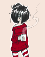 coffee cup maya messy meta:general_fanart tired // 649x827 // 325KB