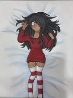 black_and_white bodypillow dot_eyes featured goonbait hair_down looking_away looking_up maya meta:rijkskunst painting thigh_highs // 3524x4739 // 2.5MB