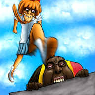 2soyjaks arm artist:rot belgium biting_lip black_skin bloodshot blue_eyes bow cloud curb curb_stomp drawn_background fat female fight fist full_body glasses gums hair hand leg lips mymy nigger ongezellig orange_hair orange_skin shoe skirt sky smile subvariant:female_feraljak tie variant:chugsjak variant:feraljak // 2000x2000 // 3.2MB