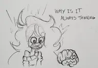 :) artist:rodscorpion brain english_text maya meta:general_fanart pencil_(medium) text thinking wifebeater // 2631x1834 // 938KB