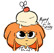 artist:yaboyaj cherry freckles french_text ice_cream meta:general_fanart mymy orange_hair text white_void // 375x364 // 93KB