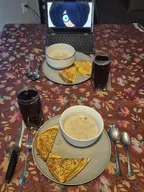 black_hair bowl dinner_with_maya fork forks glass glass_of_sweat_tea glass_of_tea green_eyes grilled_cheese grilled_cheeses knife knifes laptop maya mushroom_soup photo plate plates plug soup spoon spoons sweat_tea tea // 4000x3000 // 3.9MB