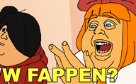 artist:djpoonslayer blue_eyes fat hoodie los_pollos maya meme meta:general_fanart mymy obese open_mouth orange_hair text w_faps // 940x576 // 57KB