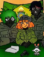 beanie black_hair blue_eyes brazil brazilian_flag cross_of_the_order_of_christ crown empire_of_brazil flambino flambino_(pokemon) flambino_(pok&eacute;mon) freckles gloves green_hair gun hand_gun hopplo hopplo_(pokemon) hopplo_(pok&eacute;mon) jacket marge mask meta:general_fanart mymy orange_hair oranje_haar paper pistol pocket pocket_monsters pokemon pok&eacute;mon portuguese_templar_cross provisional_brazilian_republican_army Scorbunny_(Pokemon) Scorbunny_(Pok&eacute;mon) sheet_of_paper smirk table unknown_artist Yeombunny Y&aacute;nt&ugrave;'&eacute;r Y&igrave;hmtouy&igrave;h &Pi;ό&kappa;&epsilon;&mu;&omicron;&nu; Покемон פוקימון פוקמון بوكيمون ヒバニー ヒバニー_(ポケモン) ポケットモンスター ポケモン 炎兔儿 炎兔儿_(神奇宝贝) 炎兔兒 炎兔兒_(神奇寶貝) 神奇宝贝 神奇寶貝 염버니 염버니_(포켓몬) 포켓몬 // 484x633 // 61KB