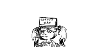 artist:oekakigod hat meta:rijkskunst no_color oekaki straw tryn // 500x250 // 20KB