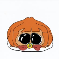 big_eyes binky bow freckles meta:rijkskunst mymy orange_hair variant:agugu white_void // 379x380 // 130KB