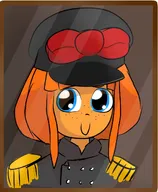 artist:slabamongus big_eye meta:general_fanart military_uniform milktag_(proper) mymy smile // 999x1216 // 106KB