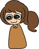:3 artist:ongezelligballs brown_hair green_eyes meta:general_fanart no_background roos transparent_background variant:peeb // 832x1040 // 40KB