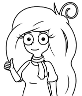 :) black_and_white coco smile tagme thumbs_up unknown_artist white_void // 600x699 // 54KB