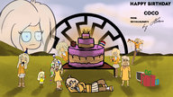 birthday cake coco coconut collab drawing meta:rijkskunst monitor party present sonnenrad south_africa variant:chudjak // 3840x2160 // 4.7MB