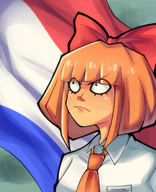 artist:m4na bow determined dutch_flag looking_up meta:general_fanart mymy orange_hair tie // 867x1064 // 1.5MB