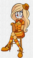 artist:studio_massa chair clown clown_makeup clown_outfit coco official_art sitting tagme // 984x1684 // 1.2MB