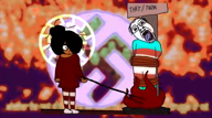 ai ai_cover black_hair black_sun burning chudwheel english_text fire maya nazi poking-stick swastika tranny trans_flag // 854x480, 201.2s // 43MB