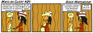 :3 artist:studiograf black_hair brown_eyes curry curryme dutch_text green_eyes hat hats hattag hug hugging mayo mayo_and_curry mayo_en_curry negerzoen_apocalyps orange_hair side_view tagme text text_box // 750x265 // 196KB
