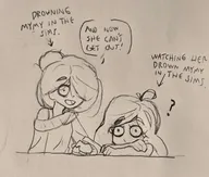 artist:brokenarrow404 coco computer_mouse curious drownign_implied english_text implication maya meta:general_fanart question_mark sims4_implied sims_implied text undershirt wifebeater // 1280x1087 // 320KB
