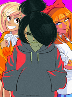 artist:bombsahoy chewing_hair coco maya meta:general_fanart mymy smile // 1200x1600 // 3.1MB