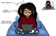 gross headphones laptop looking_at_viewer massa maya meta:general_fanart milktag_(proper) redraw unknown_artist // 2209x1436 // 948KB
