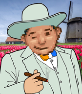 cigar flower flowers holding_object looking_at_viewer massa meta:general_fanart studio_massa tulip unknown_artist windmill wink winking // 700x802 // 692KB