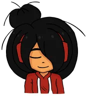 black_hair bliss eyes_closed hair headphones hoodie maya meme meta:general_fanart smile unknown_artist white_void // 2000x2207 // 197KB