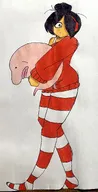 blobfish headphones looking_at_viewer maya meta:general_fanart sisa // 1046x2048 // 405KB