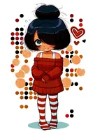 drawing looking_at_viewer maya meta:general_fanart nervous smiling stroopwafel waffle // 1280x1806 // 286KB