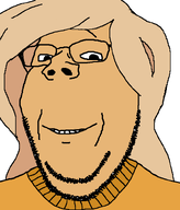 coco coco_jak glasses hair meta:ias ongezellig open_mouth smile stubble subvariant:wholesome_soyjak teeth variant:gapejak // 684x800 // 24KB
