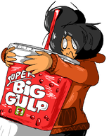 7-eleven artist:key_dog2999 big_gulp maya meta:general_fanart scared // 706x875 // 33KB