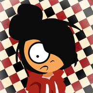 black_hait checkerboard_background frown hair_bun hoodie maya meta:general_fanart tagme unknown_artist // 768x768 // 287KB