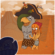 artist:studio_massa bird buff dreaming dutch_flag hat Illustraties_(official) kapitein_koek muscular mymy official_art petjeaf sleeping smiling stroopwafel sword text // 3840x3840 // 13MB