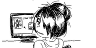 artist:oekakigod computer disgusted maya meta:rijkskunst oekaki speech_bubble // 500x250 // 39KB