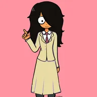 artist:nettieruru black_and_white maya meta:general_fanart simple_background single_color_background single_colour_background skirt smile smiling tie tomoko_kuroki_(cosplay) tomoko_kuroki_cosplay watamote // 2000x2000 // 113KB