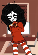 artist:cheitheegg chair computer desk goth keyboard kruidnoten makeup maya meta:general_fanart milktag_(beta) mouse mug phone spider spider_web tagme window // 820x1180 // 550KB