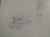 farmer farmer_hat maya meta:general_fanart mymy outfit rice_fields sketch soldier // 4160x3120 // 1.4MB