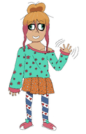 heart meta:general_fanart smiling variant:soytan waving yfke // 1243x1947 // 387KB