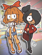 drawing embarassed maya meta:general_fanart mymy smiling walking // 562x733 // 415KB